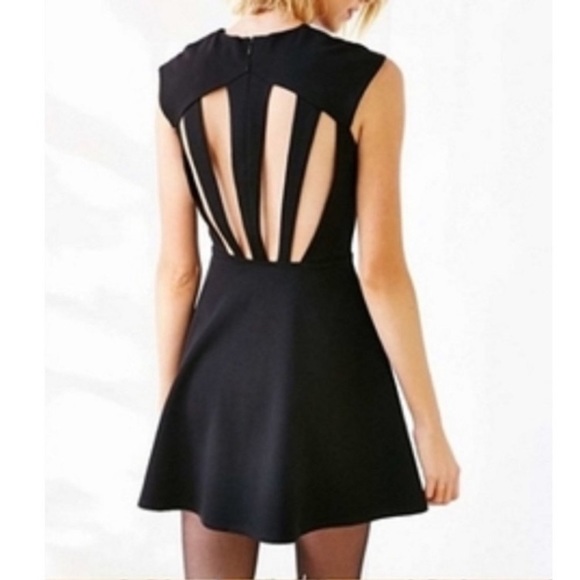 Urban Outfitters BNWT black mini open back dress - Picture 4 of 16